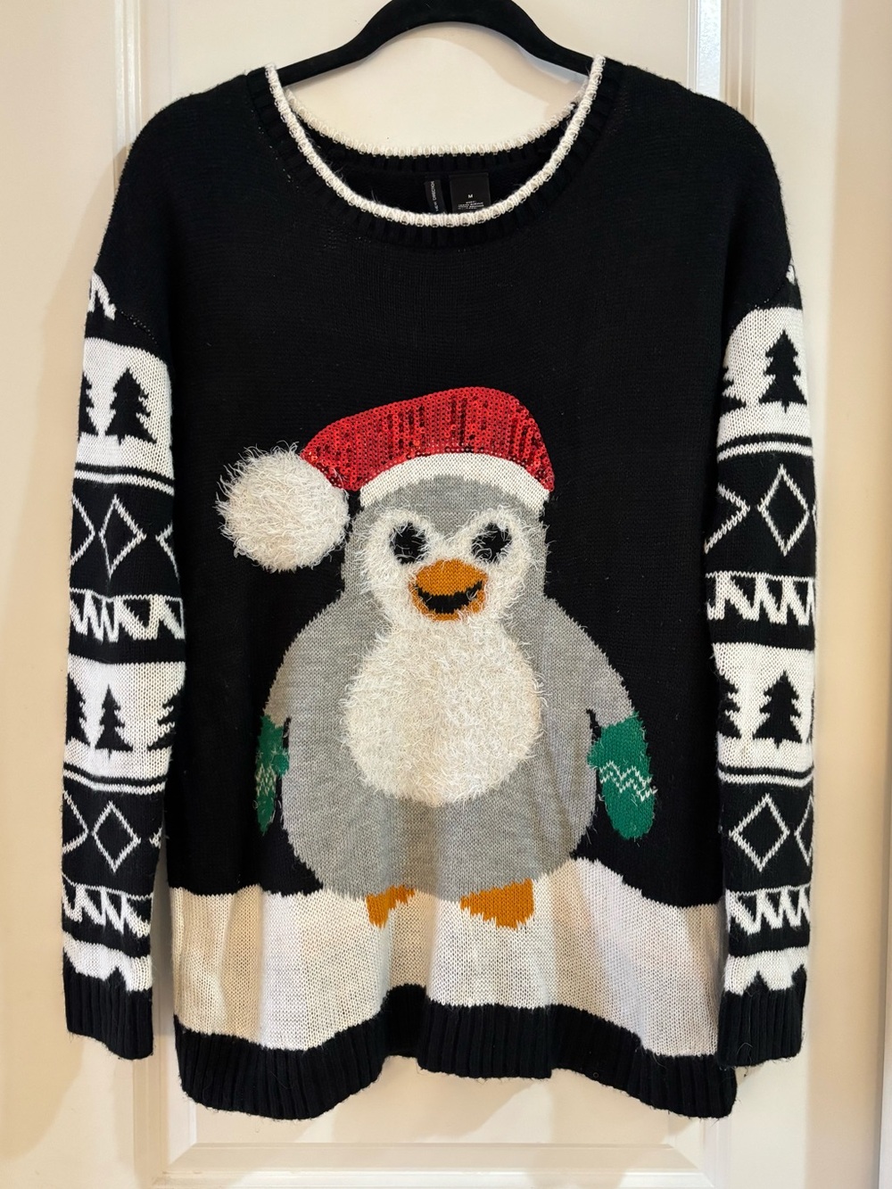 Penguin Ugly Christmas Holiday Sweater M